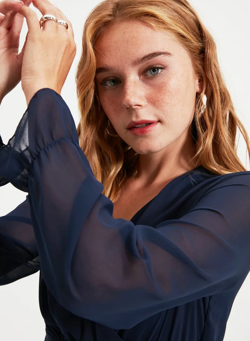 trendyol Sheer Sleeve Dress