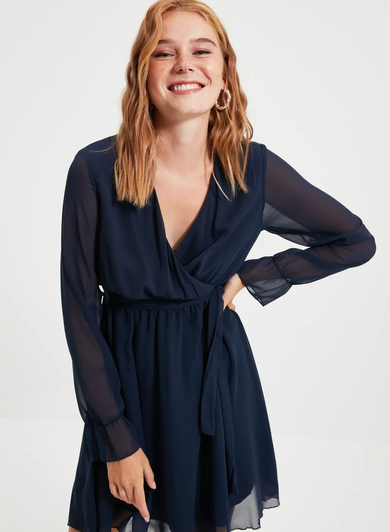 trendyol Sheer Sleeve Dress