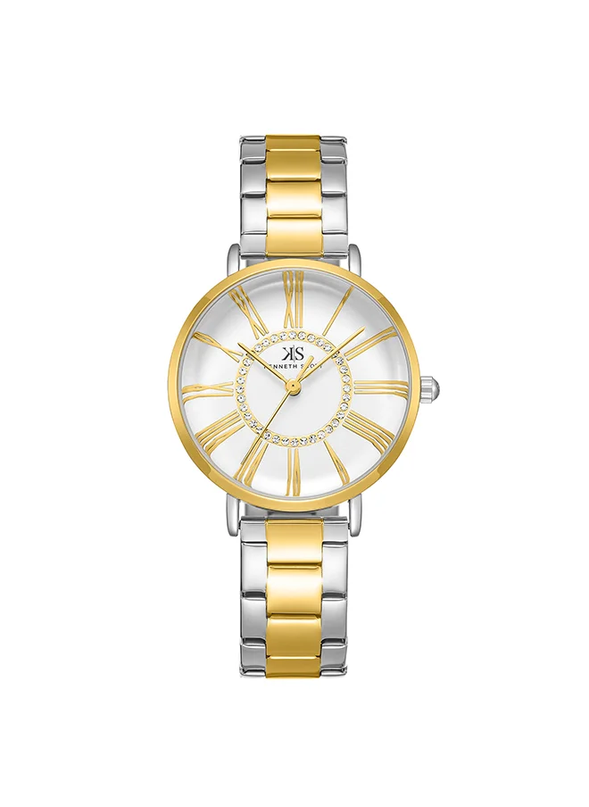KENNETH SCOTT Kenneth Scott Women's White Dial Analog Watch - K23536-TBTW