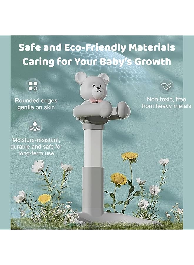 erorex Cartoon Baby Shower Stand Huggable Bear Bath Support Portable Bath Helper For Infants And Toddlers - Image 3