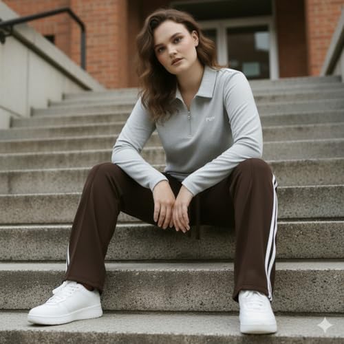 Volex Women’s Top & Jogger Set | Stylish Co-Ord Set for Women | High Waist Jogger Pants Set for Ladies | Stretchable Cotton Gym Wear, Activewear & Loungewear Tracksuit - Image 5