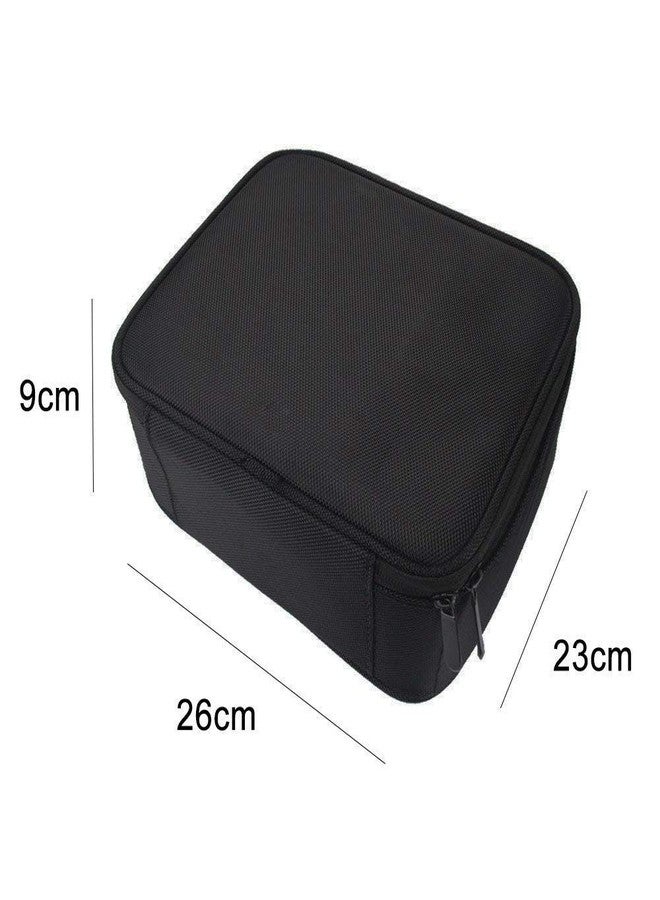 POXEFLIP Travel Professional Cosmetic Makeup Kit Storage Organizer Toiletry Vanity Bag with Adjustable Compartment, 26l x 24bx 10h cm (Black) - Image 4