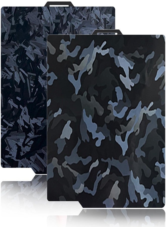 Wefuit 257x257mm Camouflage+High-Rise Build Plate for Bambu Lab X2D/X1/X1C/X1E/P1P/P1S/P2S/A1,Double Sided Smooth Flexible Spring Steel Plate Heated Bed Platform for Bambu Lab 3D Printers - Image 1