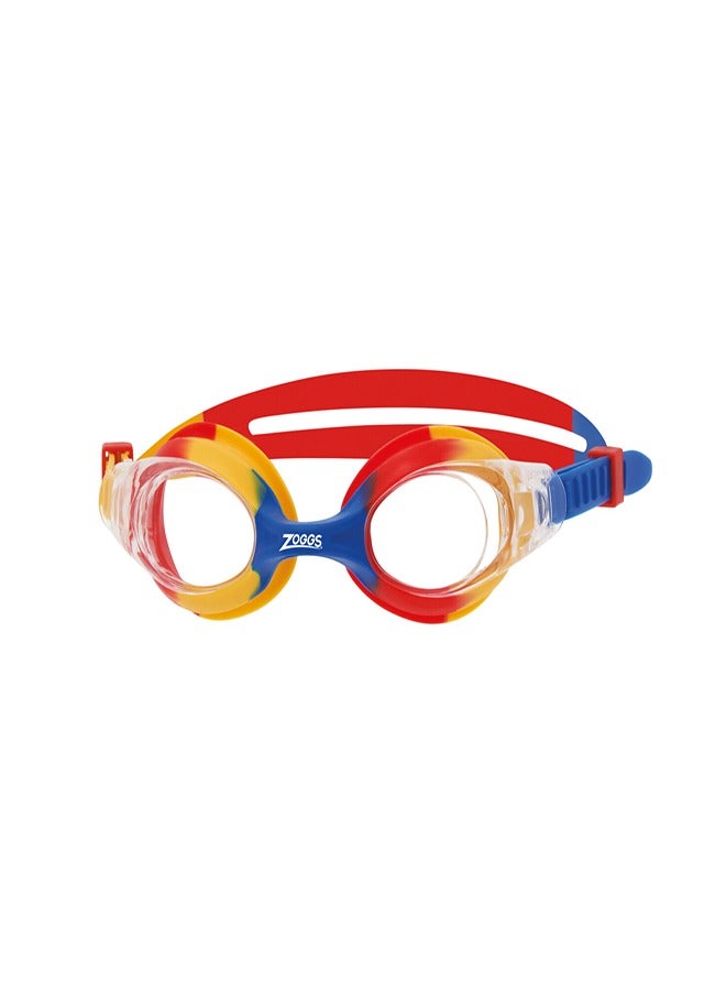 ZOGGS Little Bondi Goggles for Junior, Color-Yellow/Red/Clear
