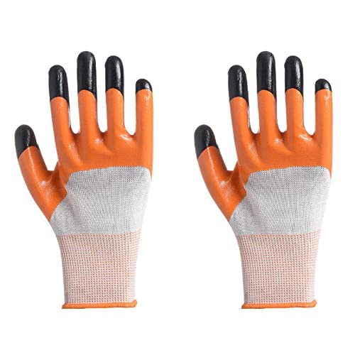 RK Trends Nitrile Coated Work Safety Hand Gloves 5 Pairs Multipurpose HeavyDuty Reusable Washable Gardening Industrial Agricultural Cleaning Gloves  - Image 5