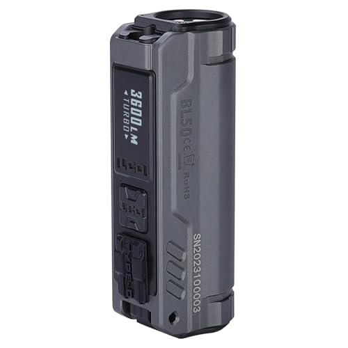 IMALENT BL50 Rechargeable EDC Flashlight 3600 Lumens, UV Light and White LED, High Lumens Portable Flashlights Dual Light Source Pocket Lights for Emergency and Camping (Grey) - Image 1