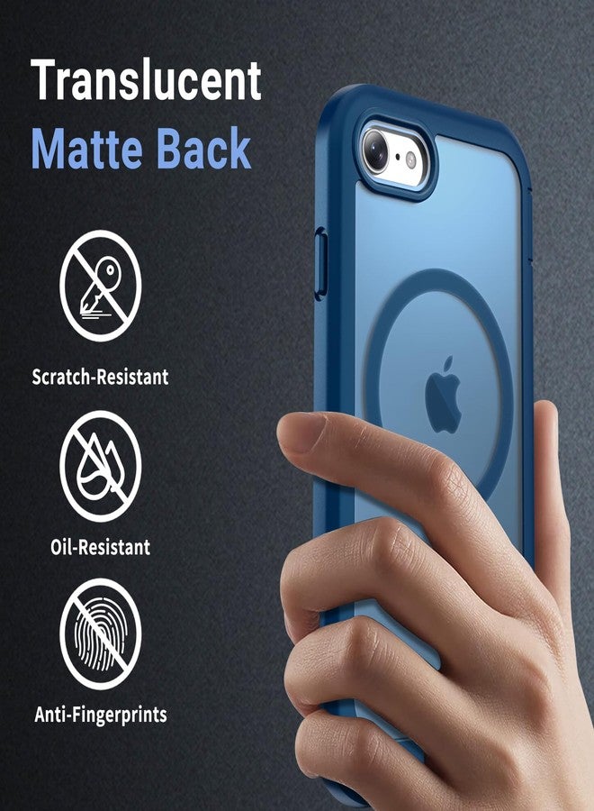 jaroco for iPhone SE Case 3rd/2rd,iPhone 8/7 case, [Compatible with MagSafe][Military Grade Drop Protection][Heavy Duty Protection][Non-Slip] 2-Layer Durable Bumper Phone Case 4.7''-Deep Blue - Image 5