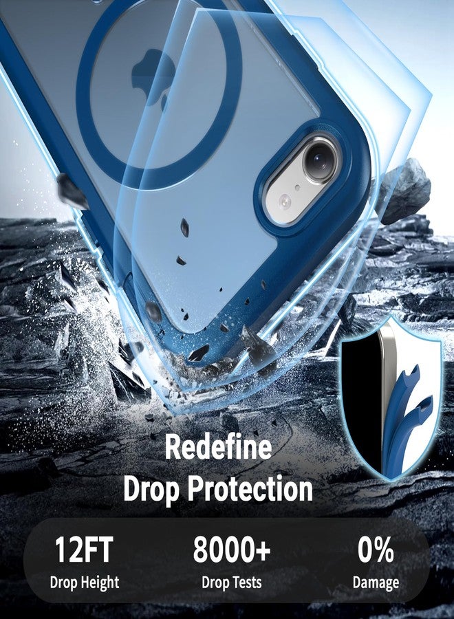 jaroco for iPhone SE Case 3rd/2rd,iPhone 8/7 case, [Compatible with MagSafe][Military Grade Drop Protection][Heavy Duty Protection][Non-Slip] 2-Layer Durable Bumper Phone Case 4.7''-Deep Blue - Image 3