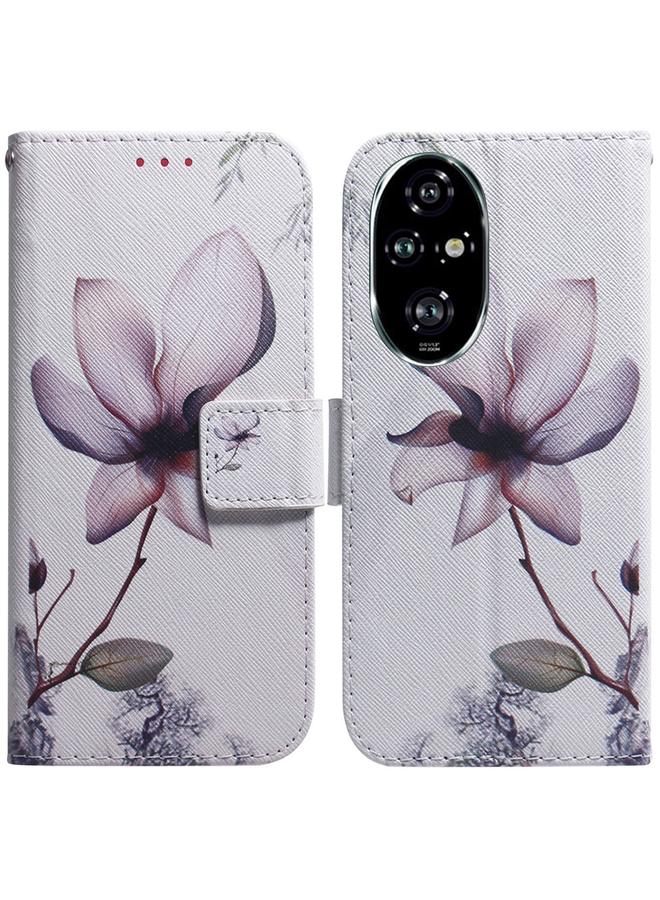 حافظة جلدية قابلة للطي لهاتف Honor 200 Pro برسومات ملونة (ماغنوليا)