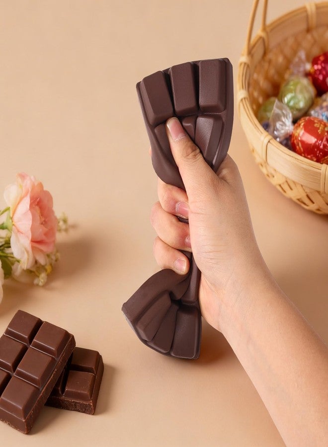 Sinbana Slow Rising Chocolate Bar Squishy, Fake Chocolate Squeeze Plaything Realistic Cute Giant Food Squishy Soft Rebound Slow Rise Fidget Less Plaything for Calming Desk Focus Party Favor Gift - Image 5