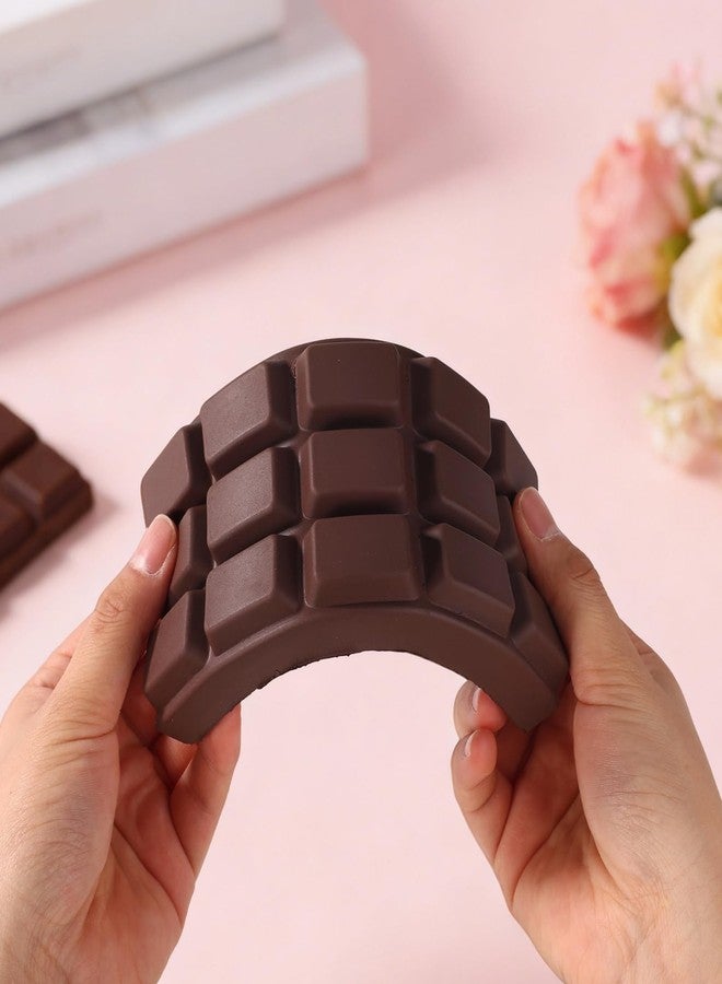 Sinbana Slow Rising Chocolate Bar Squishy, Fake Chocolate Squeeze Plaything Realistic Cute Giant Food Squishy Soft Rebound Slow Rise Fidget Less Plaything for Calming Desk Focus Party Favor Gift - Image 4