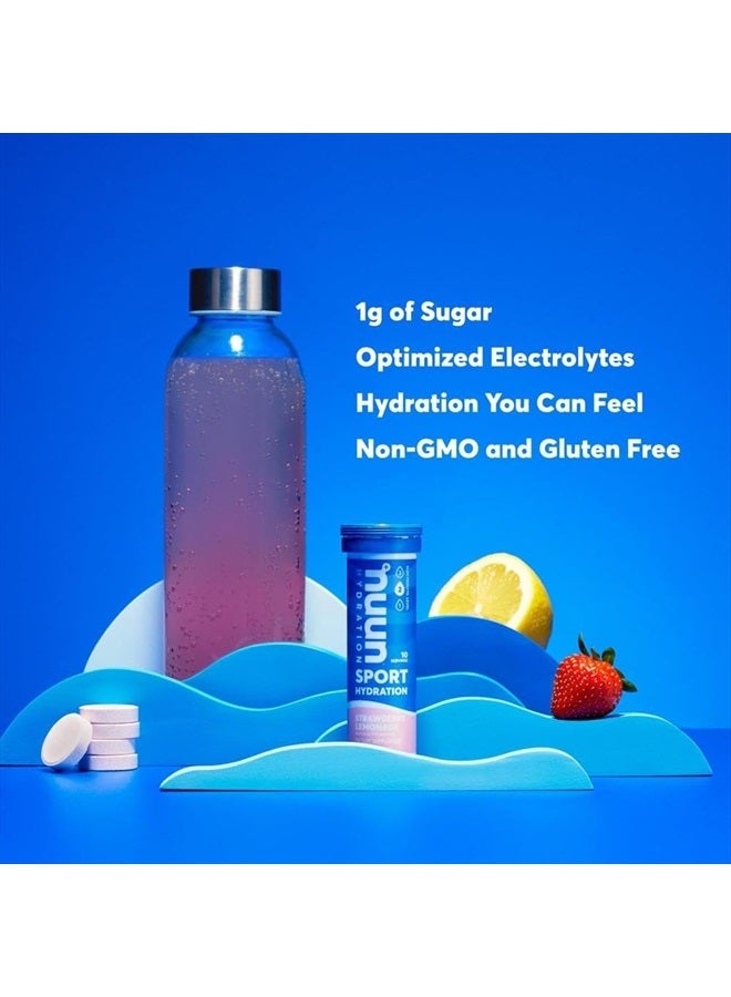 Nuun أقراص الإلكتروليت الرياضية، ليمون الفراولة، 40 حصة إجمالية، 5 إلكتروليتات أساسية، نباتي، غير معدّل وراثيًا - Image 2