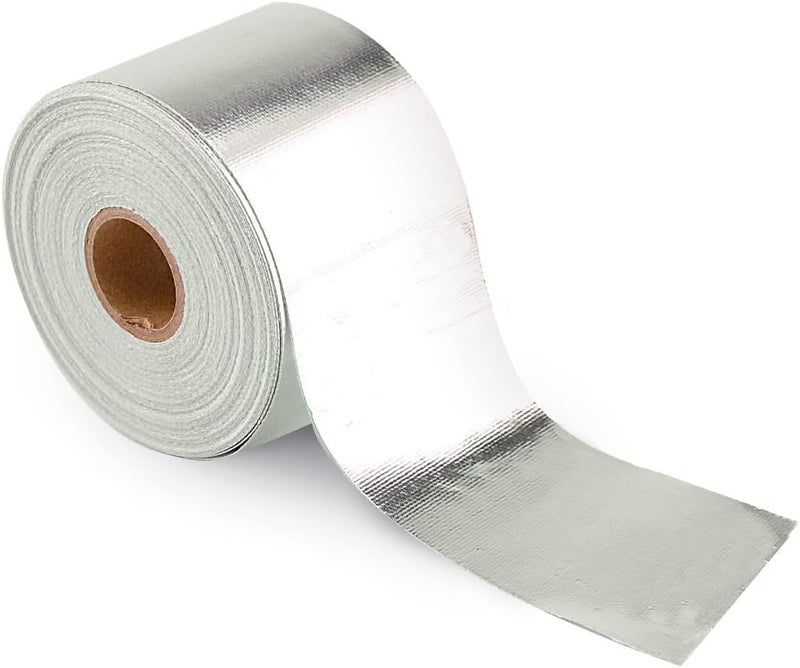 Cool-Tape | Self-Adhesive Heat Reflective Tape, High Temp (up to 400F) | 2" x 30' Roll | 010468 | Flexible Heat Shield for Automotive & Industrial Use