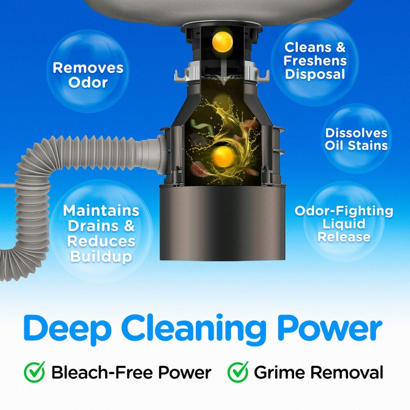 Compac Home Compac Plink Garbage Disposal Cleaner and Deodorizer, Air Fresheners for Disposal, Lemon Scent, 20 Count - Image 3
