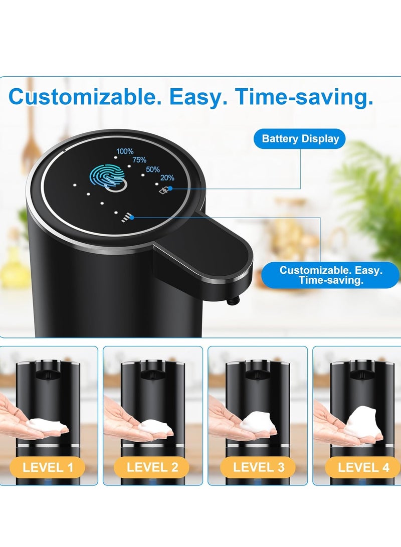 فلوشرينيك موزع الصابون السائل التلقائي,تثبيت الجدار, موزع الصابون الكهربائي بدون اتصال مع جهاز استشعار,مع جهاز استشعار الحركة بالأشعة تحت الحمراء للحمام,المطبخ,المكتب - Image 3