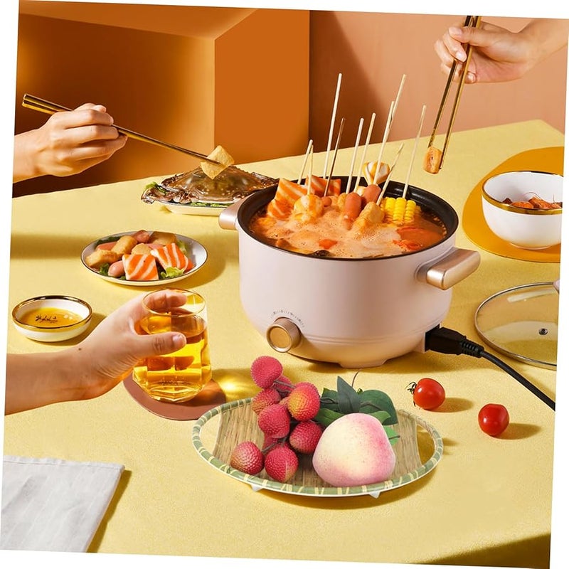 Bamboo Snack Serving Tray Platter for Party Fruit Lunch Bowl Container - Image 3