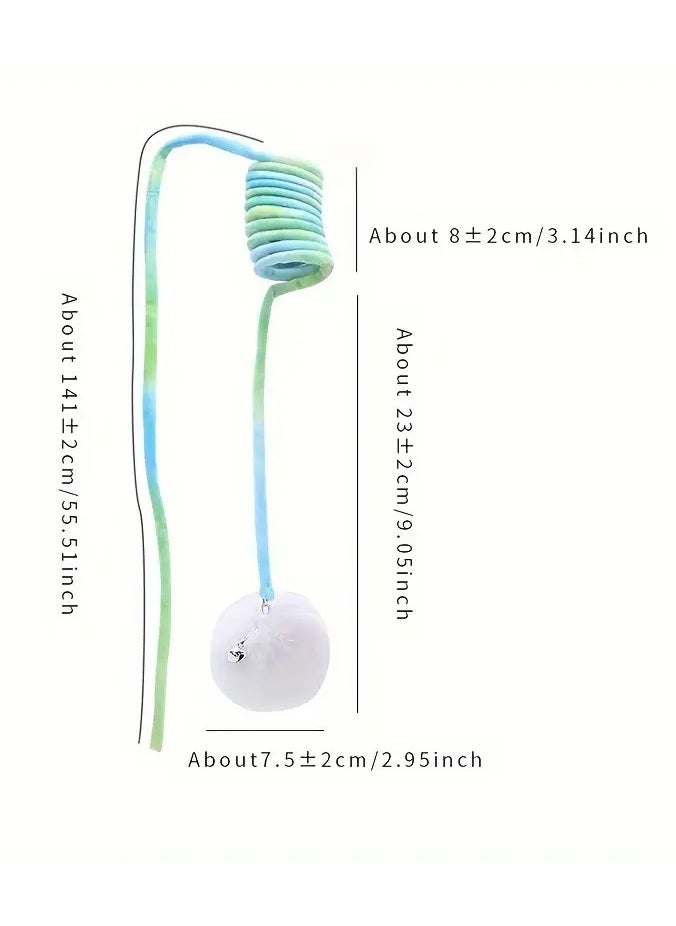 Goolsky Interactive Cat Teaser Toy With Hanging Spring And Plush Ball - Engage Your Kitten In Playtime Fun!  - Image 2