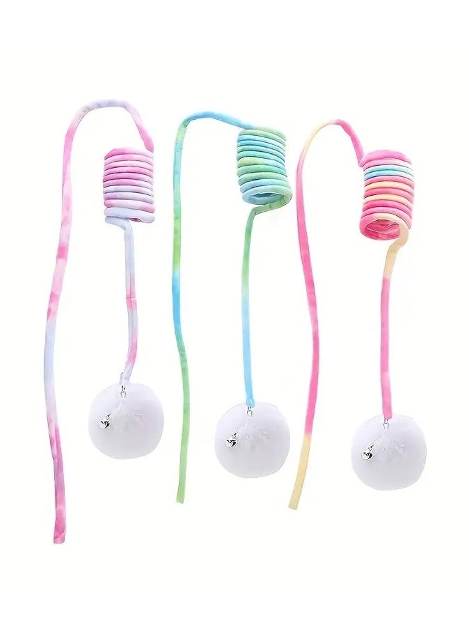 Goolsky Interactive Cat Teaser Toy With Hanging Spring And Plush Ball - Engage Your Kitten In Playtime Fun!  - Image 4