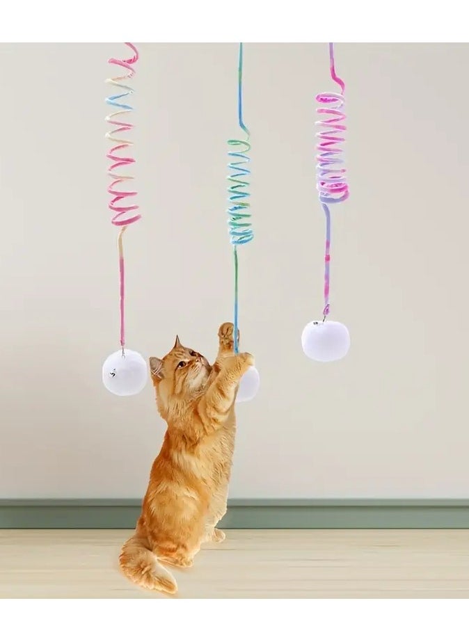 Goolsky Interactive Cat Teaser Toy With Hanging Spring And Plush Ball - Engage Your Kitten In Playtime Fun!  - Image 5