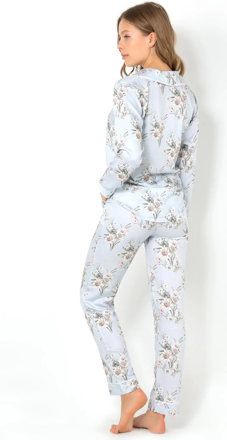 DoReMi Blue Grace Long Sleeve Women's Pajama Set