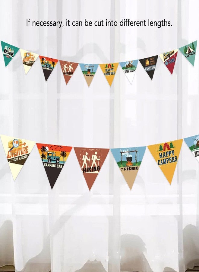 Topyond Camping String Flags, 3 Meter Outdoor Flags Includes 10 Colorful Pennant Bunting, Party Outdoor Decorations for Camping, Birthday - Image 2