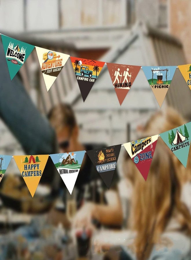 Topyond Camping String Flags, 3 Meter Outdoor Flags Includes 10 Colorful Pennant Bunting, Party Outdoor Decorations for Camping, Birthday - Image 3