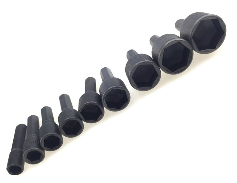 Up To Date Products & Tools Up to Date Products Tools 9 Pcs 513mm Hexagon Nut Driver Drill Bit Socket Screwdriver Wrench Set for Electric Screwdriver Handle Tools Chrome Vanadium Steel  - Image 4