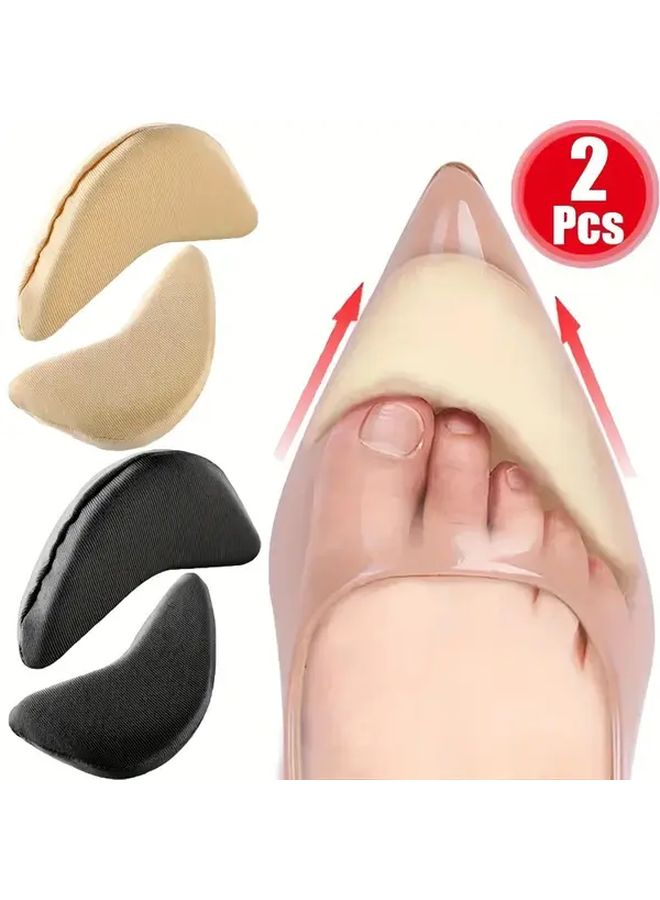 2pcs Black Sponge Insoles For Women High Heel Shoe Inserts Shoe Size Adjuster And Foot Protector Comfortable Cushioned Insoles For Shoes Durable Footwear With Minimalist Design - Image 4