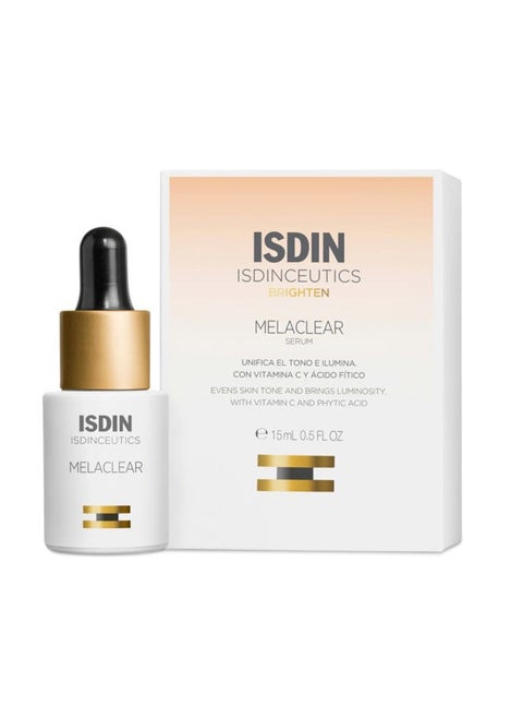 Isdinceutics Melaclear Dark Spot Correcting Serum for Face - Sun Spot Reducer that Contains Vitamin C and Antioxidants, to Even Skin Tone from Sun Exposure 0.5 FL OZ