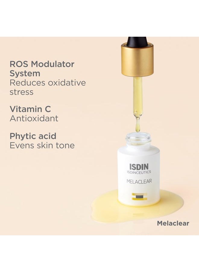 Isdinceutics Melaclear Dark Spot Correcting Serum for Face - Sun Spot Reducer that Contains Vitamin C and Antioxidants, to Even Skin Tone from Sun Exposure 0.5 FL OZ