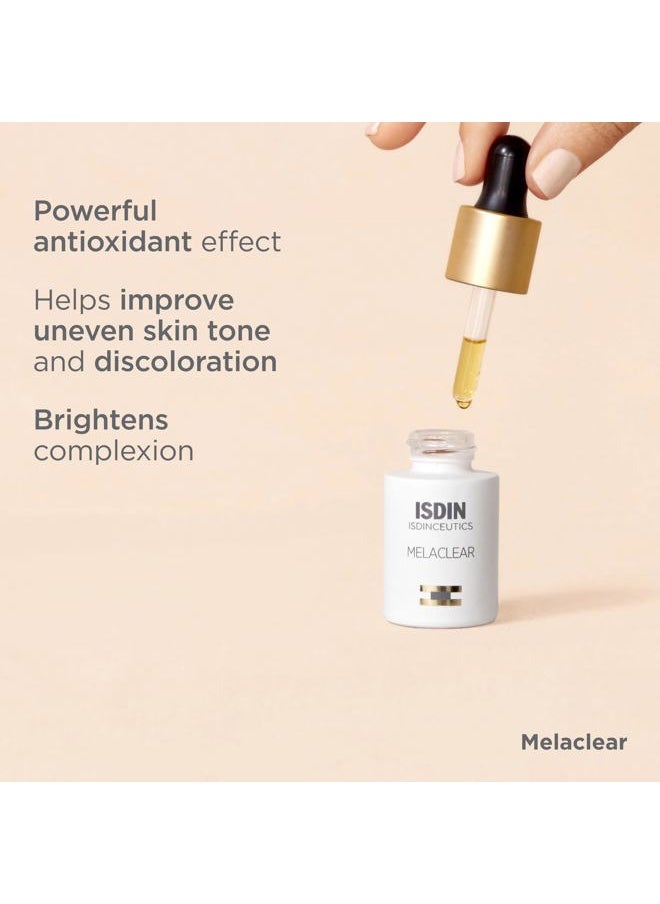 Isdinceutics Melaclear Dark Spot Correcting Serum for Face - Sun Spot Reducer that Contains Vitamin C and Antioxidants, to Even Skin Tone from Sun Exposure 0.5 FL OZ