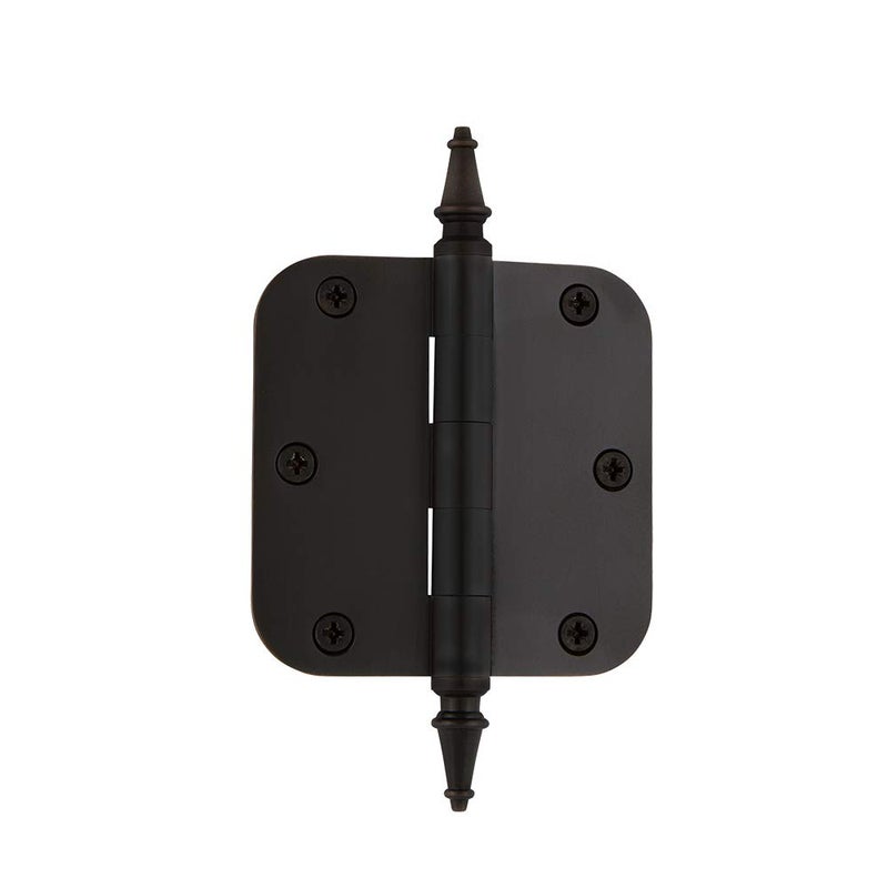 Nostalgic Warehouse 746072 3.5" Steeple Tip Residential 5/8" Radius Corners Door Hinge, Oil-Rubbed Bronze - Image 4