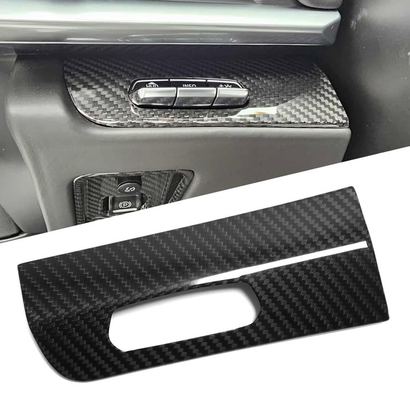 Jogon Carbon Fiber HUD Control Button Trim Cover for Chevrolet Corvette C8 Z06 Z51 Stingray Coupe Convertible 2020 2021 2022 2023 2024 2025 Dashboard Headlight Switch Decal - Image 2