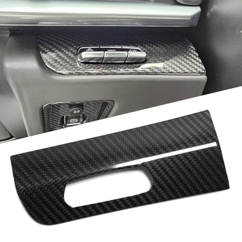 Jogon Carbon Fiber HUD Control Button Trim Cover for Chevrolet Corvette C8 Z06 Z51 Stingray Coupe Convertible 2020 2021 2022 2023 2024 2025 Dashboard Headlight Switch Decal - Image 1