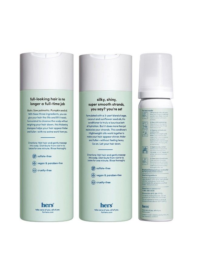 HIMS & HERS Hers Thick Fix Shampoo Conditioner And Minoxidil Set Hair Loss Treatment For Women Includes Foam 5% Minoxidil Treatment Color Safe Hair Thickening Shampoo And Conditioner 3 Count - Image 3