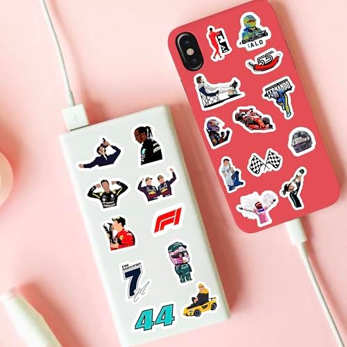 True Flair Trueflair Pack of 68 F1 Vinyl Laptop Stickers, Random Designs, for Laptop, Journal, Bike Helmet, Diary, Guitar, Mobile, Waterproof, Self-Adhesive (F1 - Design 2) - Image 4