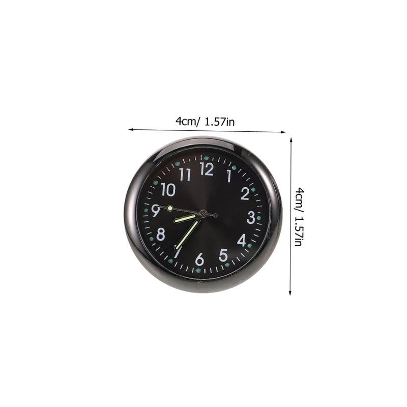 2Pcs Blue Black Analog Dashboard Clock with Night Light Easy Installation for Car Interior - Image 3