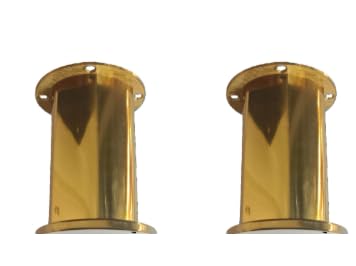 Zohra ZOHRA Hardware Heavy Duty Stainless Steel PVD Glossy Gold Hexagonal Cut Cylindrical Shape Sofa Legs Furniture Legs Table Legs Sofa Legs Bathroom Cabinet Cupboard Legs 50mm 2 3 inch - Image 1