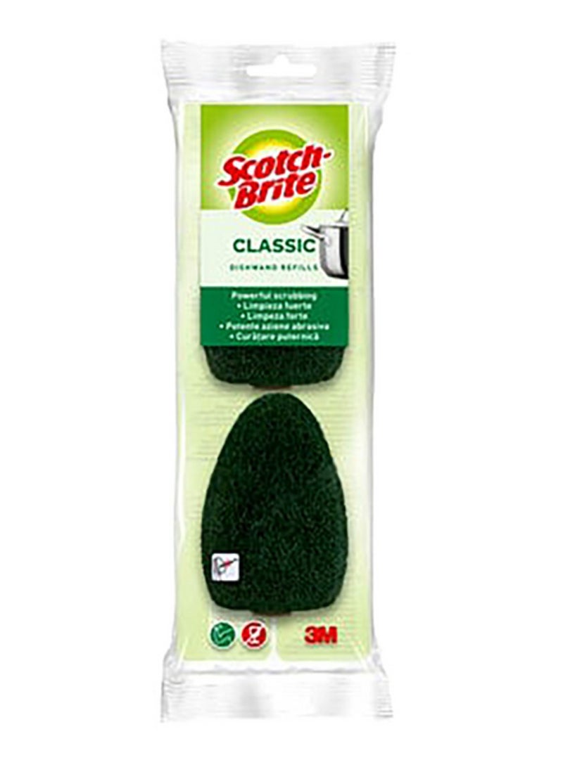 Scotch Brite 2-Piece Heavy Duty Dishwand Refills – Green - Image 1