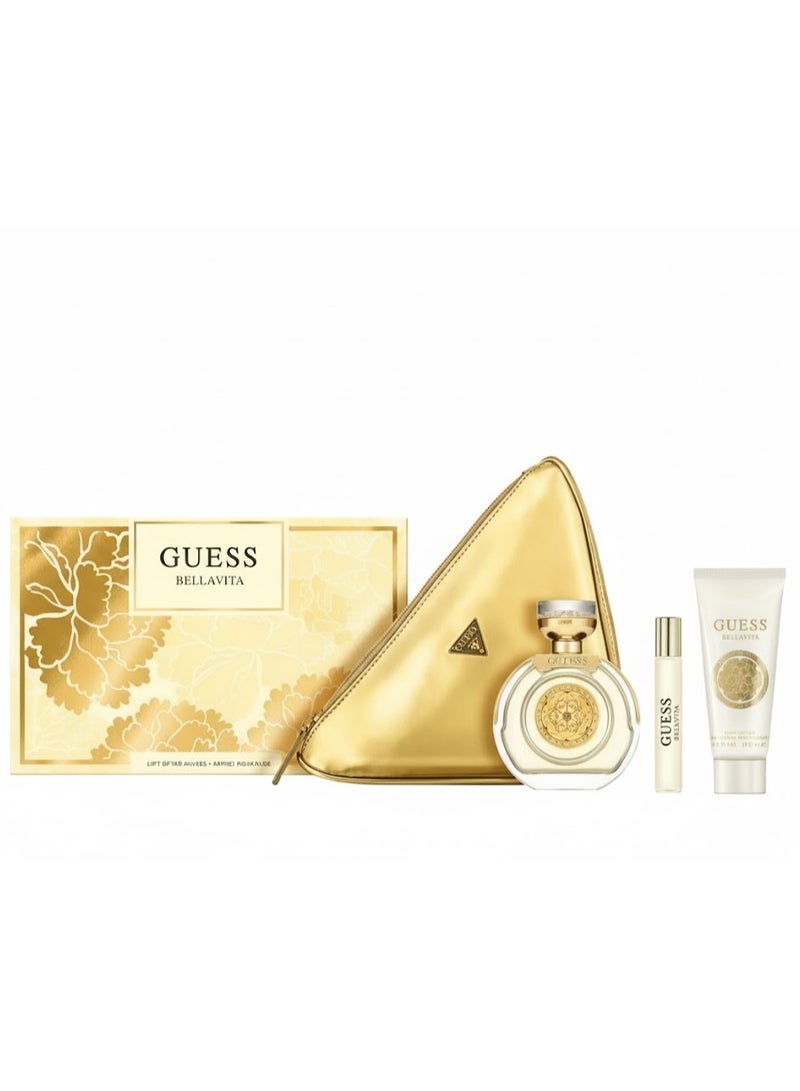 GUESS Bella Vita Gift Set for Woman EDP 100ml+TS-15ML+Body Lotion 100ml+Pouch - Image 1
