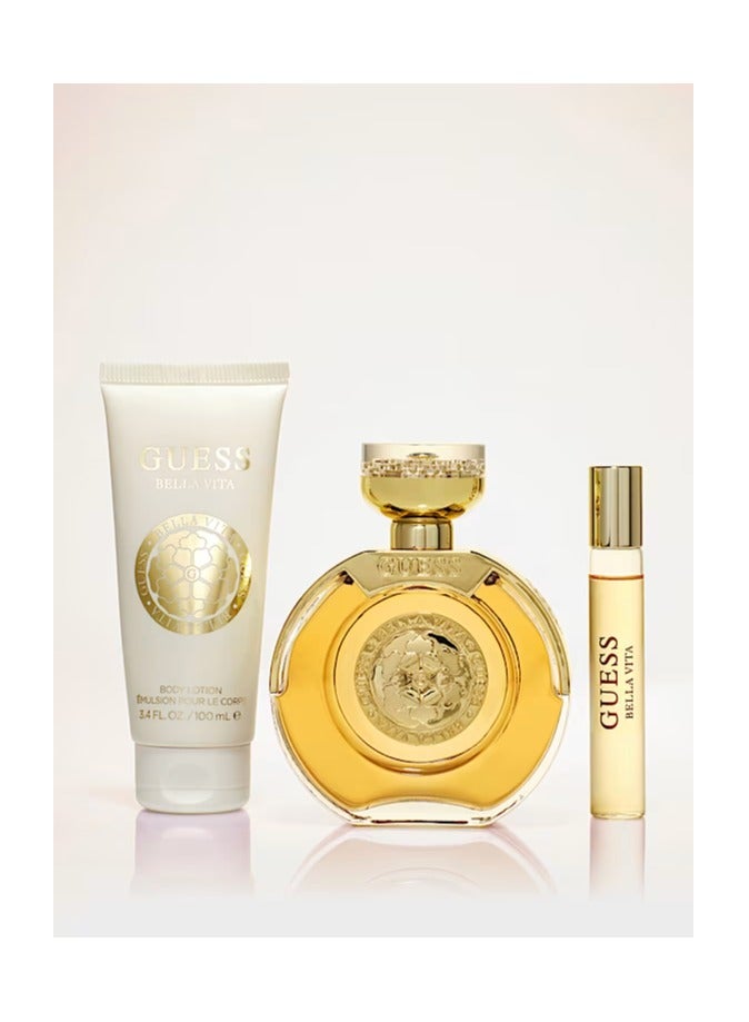 GUESS Bella Vita Gift Set for Woman EDP 100ml+TS-15ML+Body Lotion 100ml+Pouch - Image 3