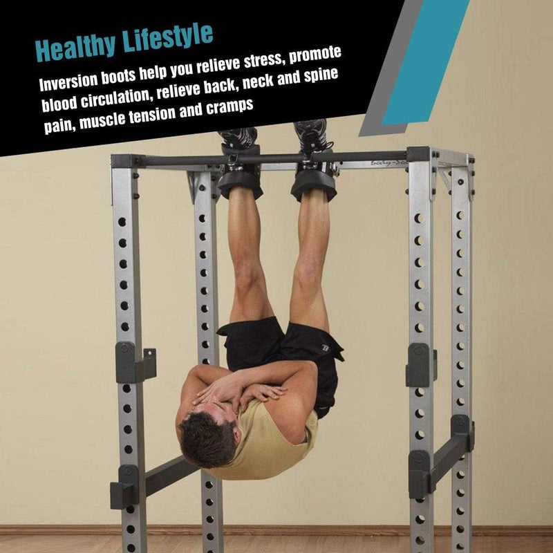 klarako Inversion Gravity Boots, 1 Pair Fitness Strength Training Hang Pull Up Boots Hanging Upside Down Hooks with Comfortable Foam Padding and Locking Mechanism - Image 2