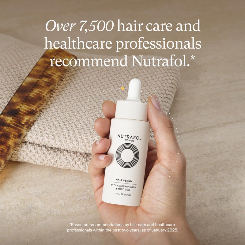 Nutrafol Women's Hair Serum, Safe for Hair Extensions and Color, for Visible Thickness and Strength, Vegan, Lightweight and Fast-Absorbing - 1.7 Fl Oz, Pack of 2 - Image 2