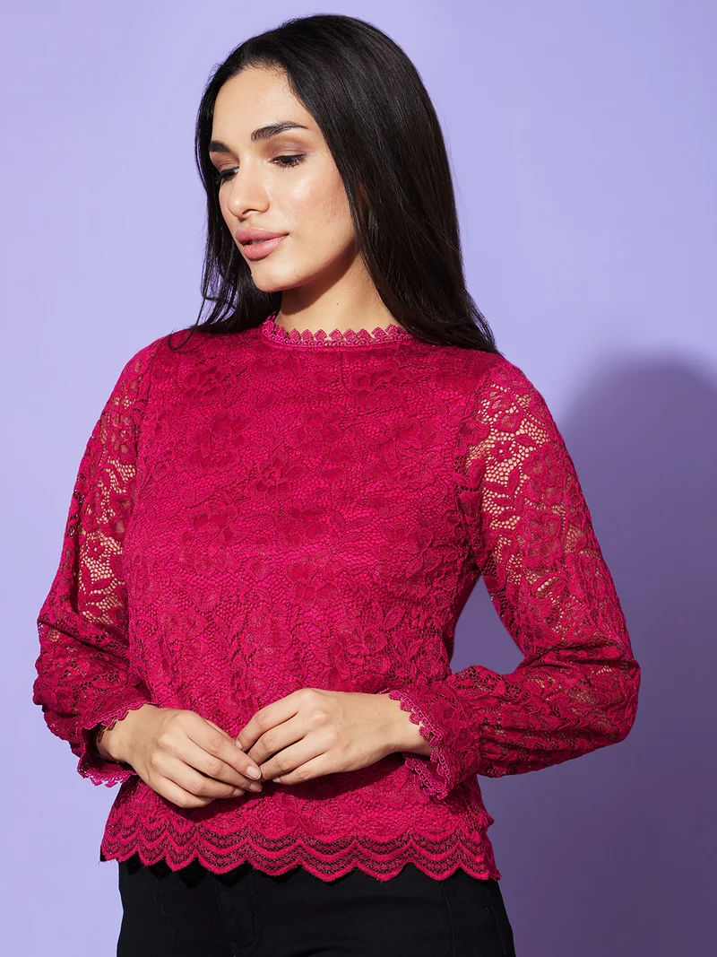 globus Globus Women Lace Up Party Top