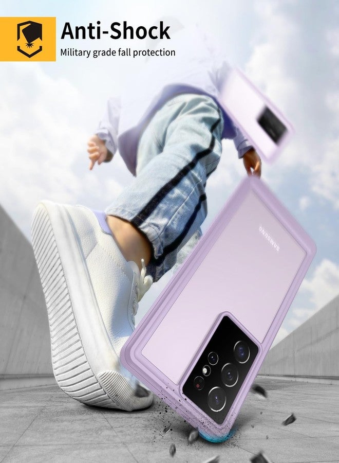 جراب Lanhiem لهاتف Samsung Galaxy S23 Ultra، جراب مقاوم للماء والغبار IP68 مع واقي شاشة مدمج، غطاء هاتف واقٍ كامل الجسم لهاتف Galaxy S23 Ultra 5G مقاس 6.8 بوصة، أرجواني - Image 4