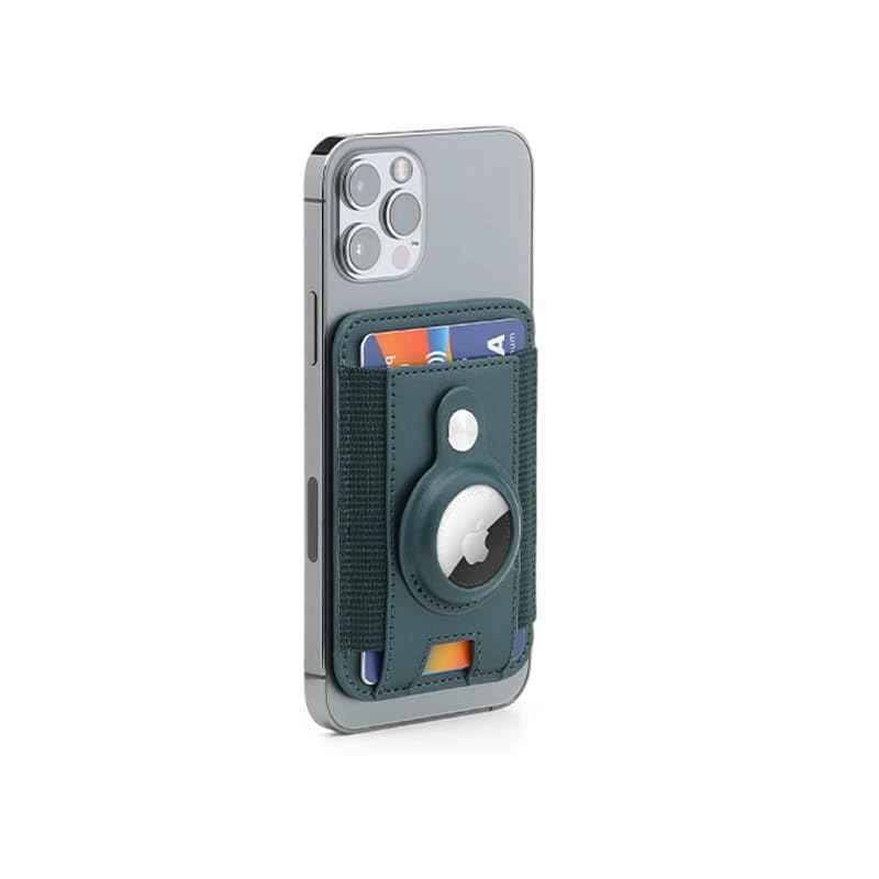 Santhome MagSafe Cardholder with AirTag Pocket, Magnetic Wallet for iPhone, Samsung & Android Smartphones (Dark Green) - Image 2