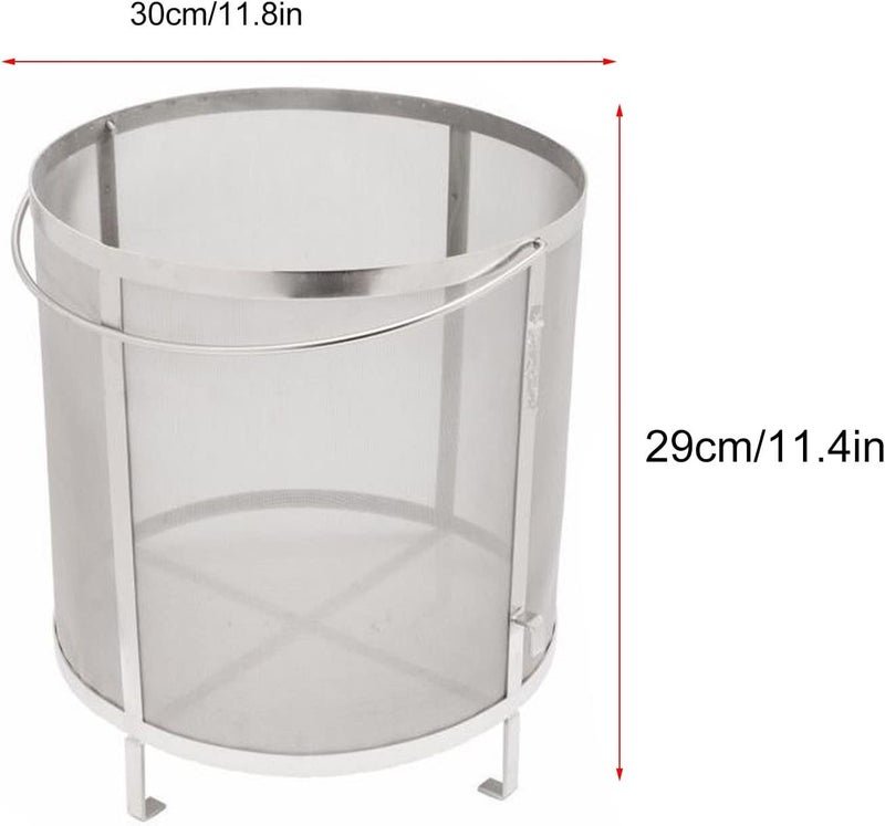 Brewing Hop Strainer, 250 Mesh Stainless Steel Homebrew Hop Strainer Beer Filter Cartridge Beer Hop Filter with Support Stand for Homemade Beer Wine