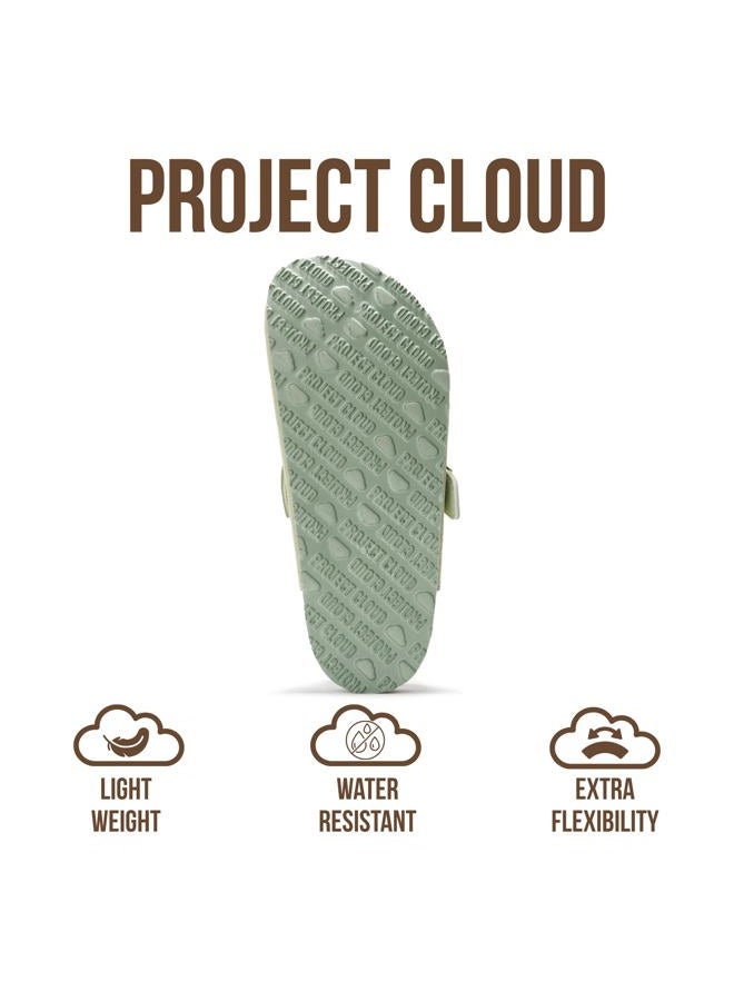 Project Cloud 100% Genuine Leather Footbed Clogs for Women - Memory Foam Arch Support Slippers for Women - Trendy Slip-ons Women's Mules & Clogs Sandals, Sage Suede, 10 - Image 5