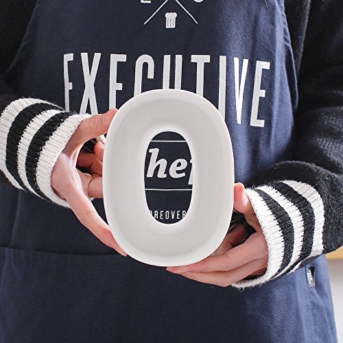 Coffeezone Ceramic Small Letter Candy Dishes Mini Nuts Plates, Party Table Decor (Letter O) - Image 3