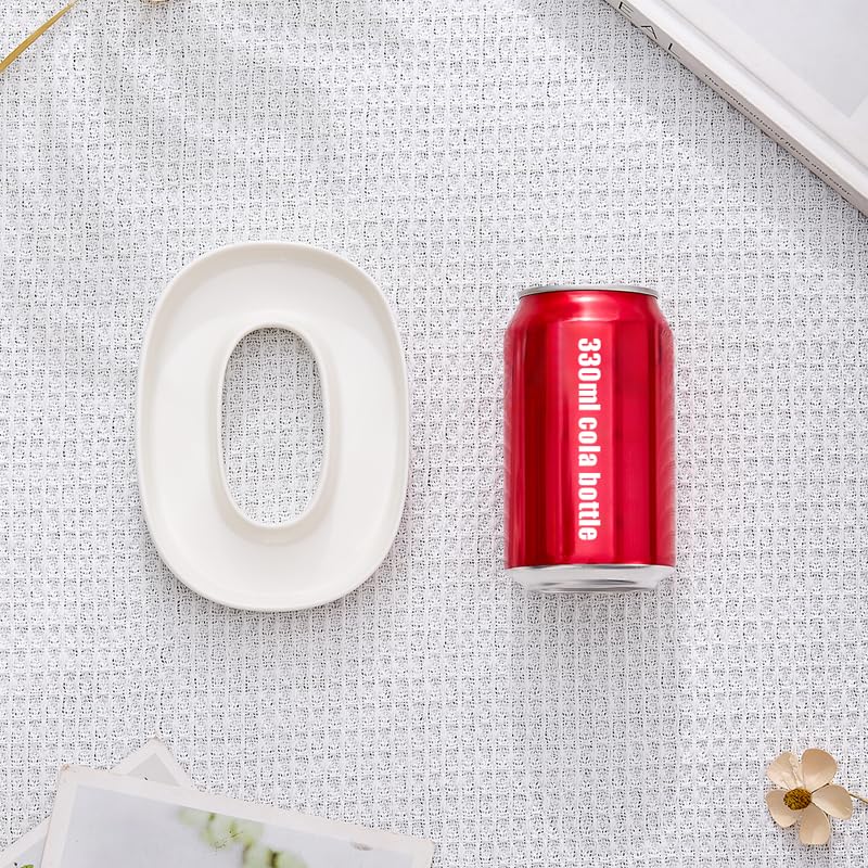 Coffeezone Ceramic Small Letter Candy Dishes Mini Nuts Plates, Party Table Decor (Letter O) - Image 2
